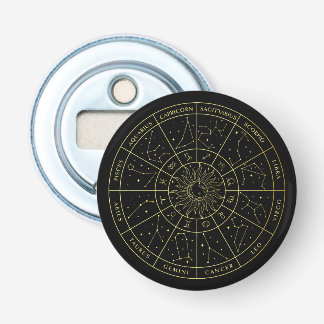 Zodiac star sign horoscope constellations map gold bottle opener