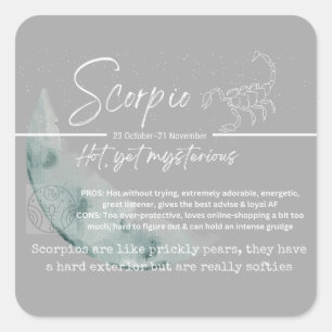 Zodiac sticker- Scorpio Square Sticker