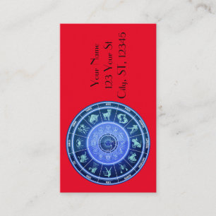 Zodiac Sun Sign Astrology Calendar Thunder_Cove Business Card
