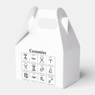 Zodiac Sun Sign Astrology Calendar Thunder_Cove Favour Box