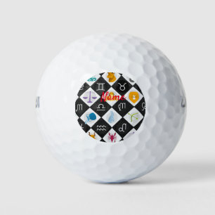 Zodiac Sun Sign Astrology Calendar Thunder_Cove  Golf Balls