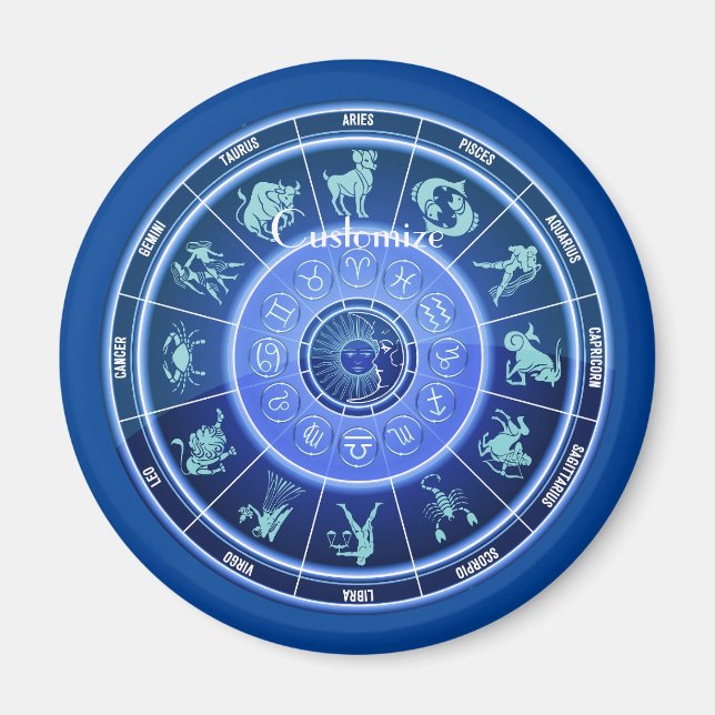 Zodiac Sun Sign Astrology Calendar Thunder_Cove Magnet (Front)