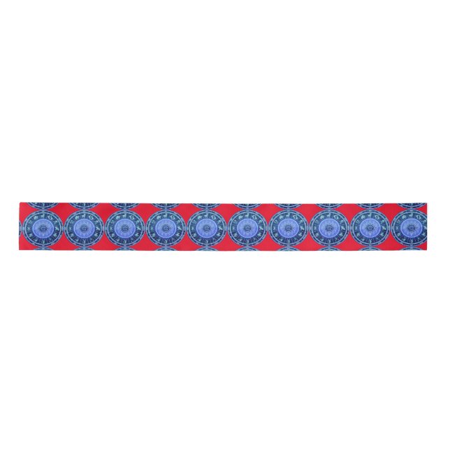 Zodiac Sun Sign Astrology Calendar Thunder_Cove Satin Ribbon (Front)