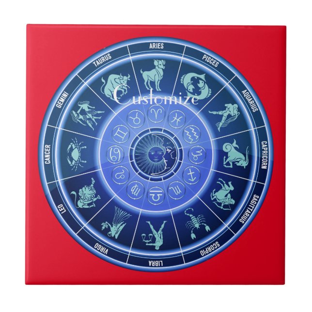 Zodiac Sun Sign Astrology Calendar Thunder_Cove Tile (Front)