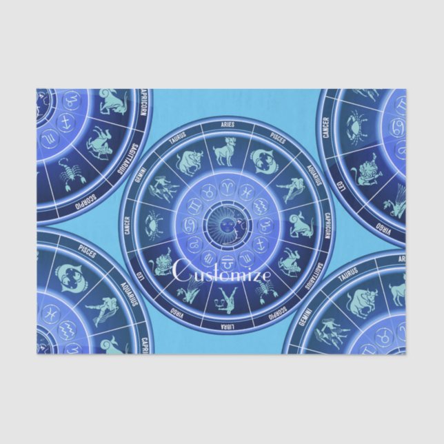 Zodiac Sun Sign Astrology Calendar Thunder_Cove Tissue Paper (Front)