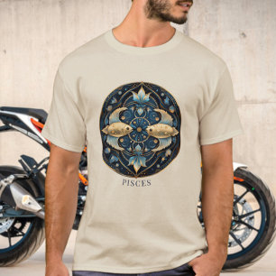 Zodiac Symbol Fish Cosmic Fantasy Pisces Mens T-Shirt