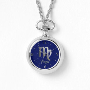 Zodiac Symbol for Virgo on Deep Midnight Blue  Watch