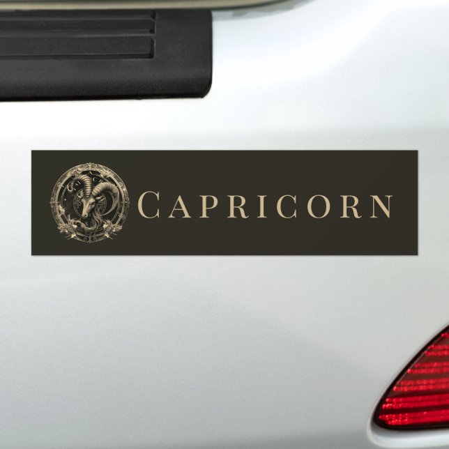 Zodiac Symbol Sea Goat Celestial Fantasy Capricorn Bumper Sticker (Creator Uploaded)