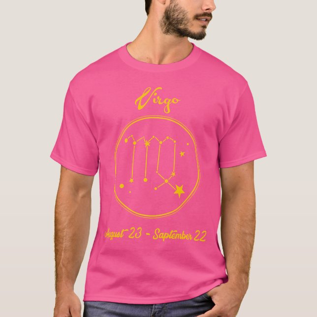 Zodiac Symbol Virgo Constellation Astronomy T-Shirt (Front)