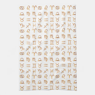 Zodiac Symbols Horoscope Astrology Signs Tea Towel