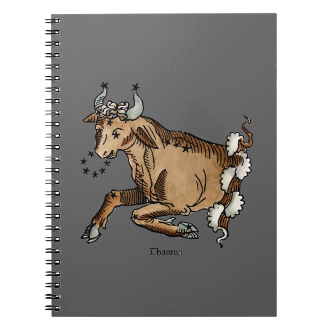 Zodiac: Taurus, 1482 Spiral Notebook (Front)