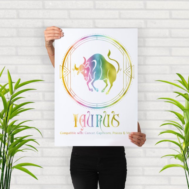 Zodiac Taurus Compatibility Design Poster (Creator Uploaded)