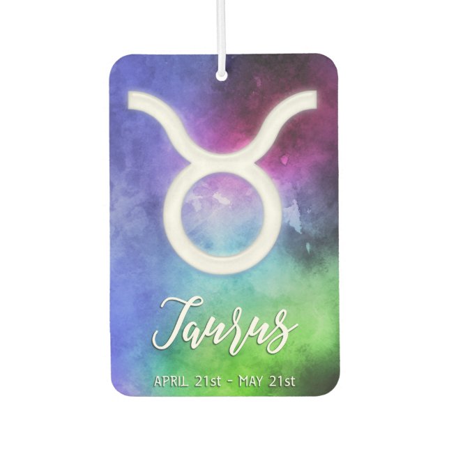 Zodiac : Taurus Dates Car Air Freshener (Front)