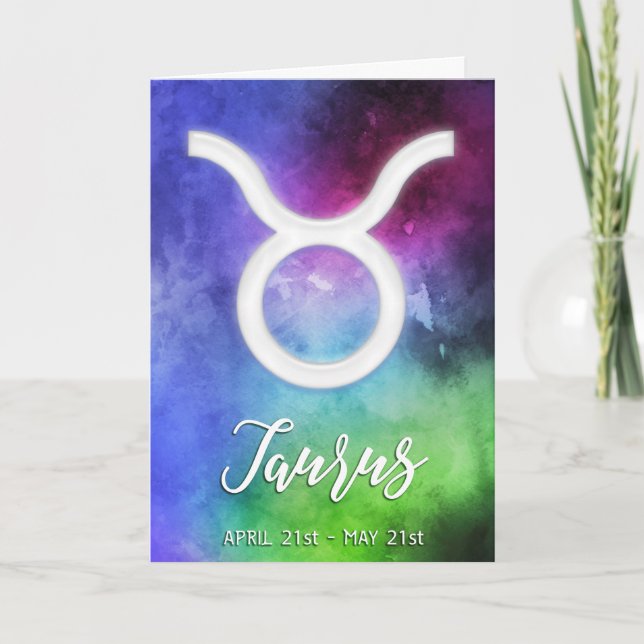 Zodiac : Taurus Dates Card (Front)