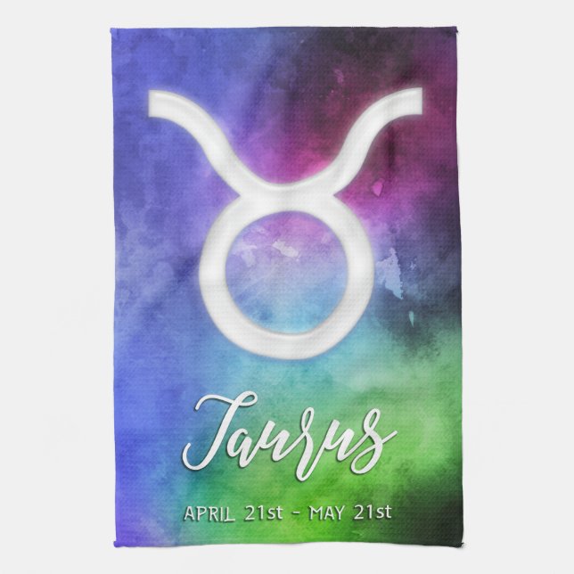 Zodiac : Taurus Dates Tea Towel (Vertical)