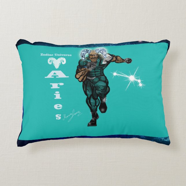 Zodiac Universe-Aries Accent Pillow (Front)