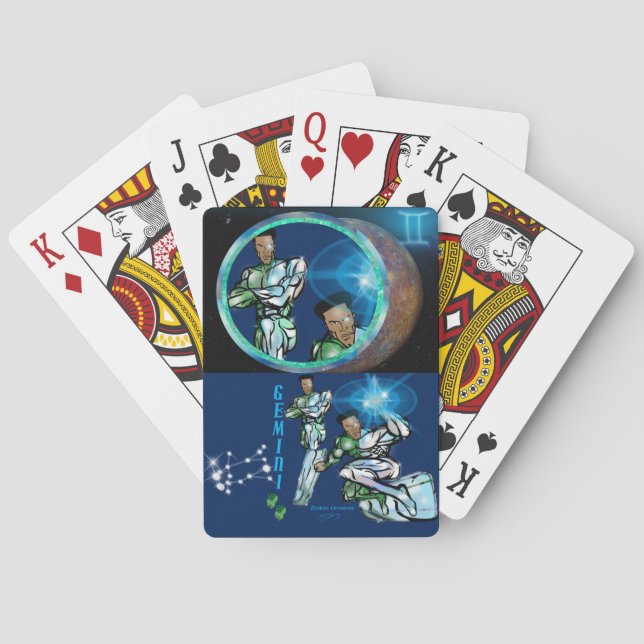 Zodiac Universe - Gemini - Classic Playing Cards (Back)
