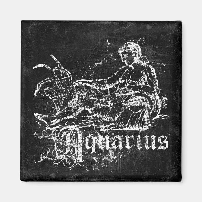 Zodiac Vintage Aquarius Magnet (Front)