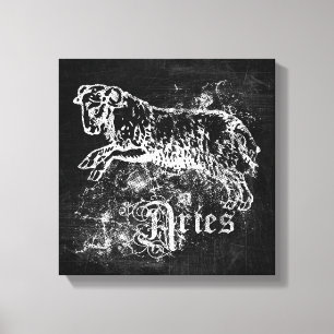 Zodiac Vintage Aries Canvas Print