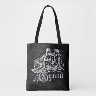Zodiac Vintage Gemini Tote Bag