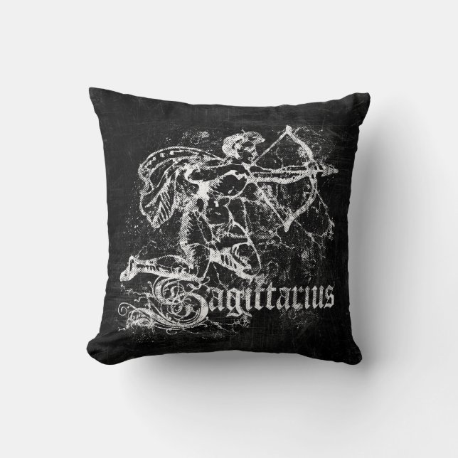 Zodiac Vintage Sagittarius Cushion (Front)
