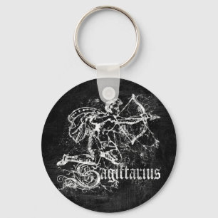 Zodiac Vintage Sagittarius Key Ring