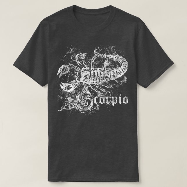 Zodiac Vintage Scorpio T-Shirt (Design Front)