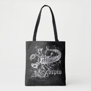 Zodiac Vintage Scorpio Tote Bag