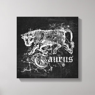 Zodiac Vintage Taurus Canvas Print