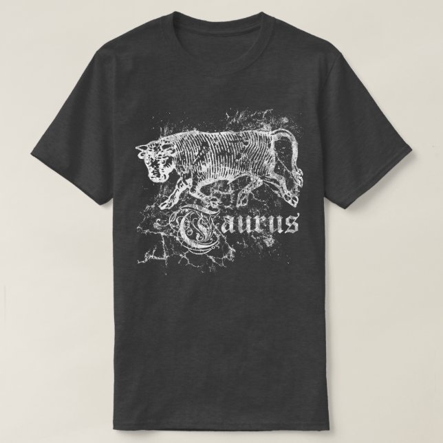 Zodiac Vintage Taurus T-Shirt (Design Front)