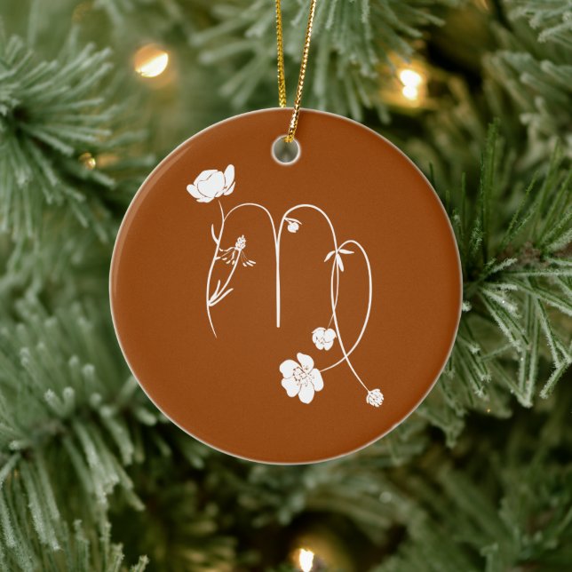 Zodiac Virgo birth flower Ceramic Tree Decoration (Tree)