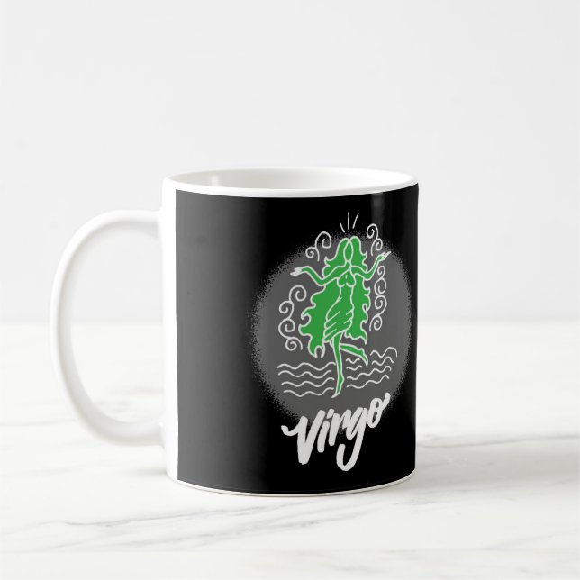 Zodiac Virgo Symbol Coffee Mug (Left)