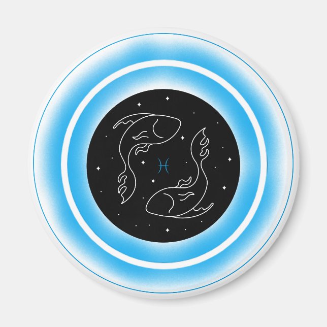Zodiac Water Element Pisces Magnet (Front)