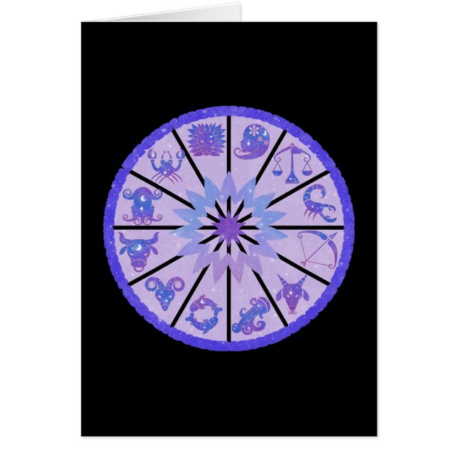 Zodiac Wheel Celestial Art Card (Front)