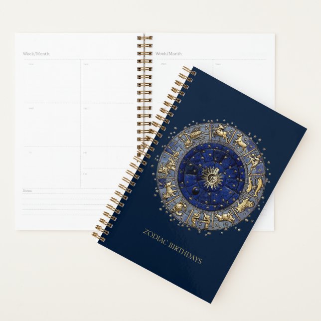 Zodiac Wheel (text customisable) Planner (Display)