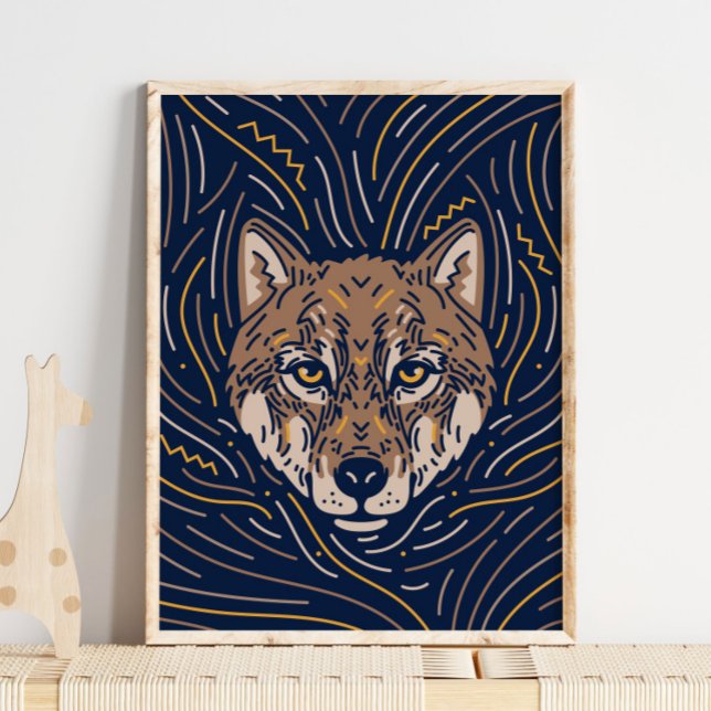 Zodiac Wolf Animal Print | Wolf Print (Creator Uploaded)