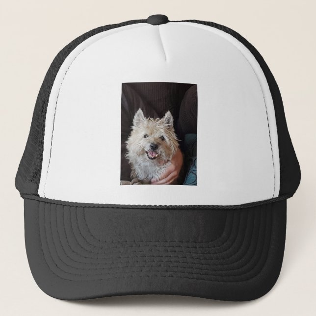 Zoe Cairn Terrier Trucker Hat (Front)