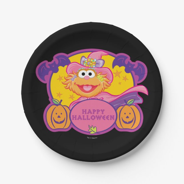 Zoe | Happy Halloween Paper Plate (Front)