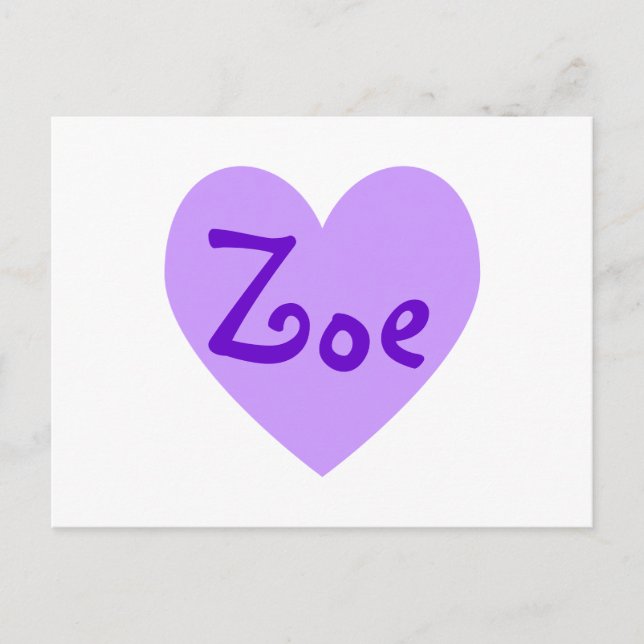 Zoe in Purple Postcard (Front)