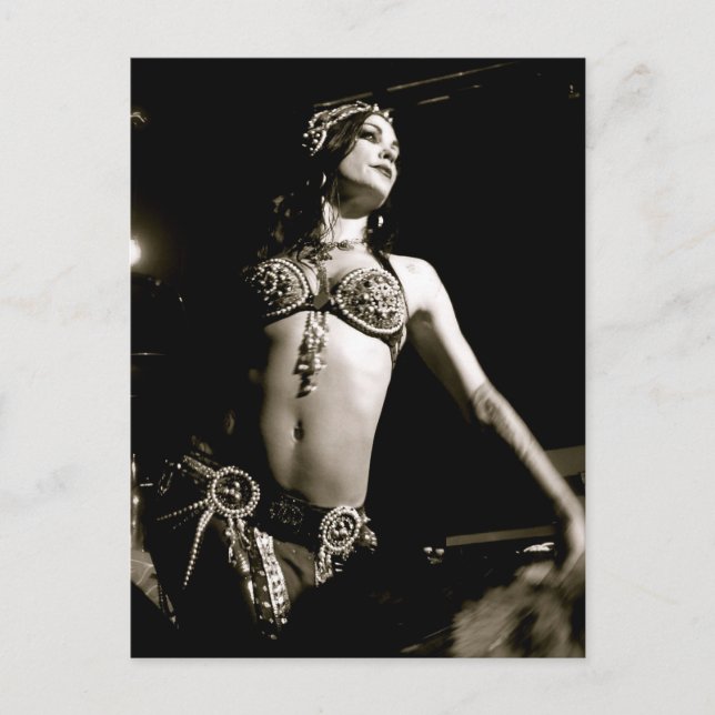 Zoe Jakes belly dance post card (Front)