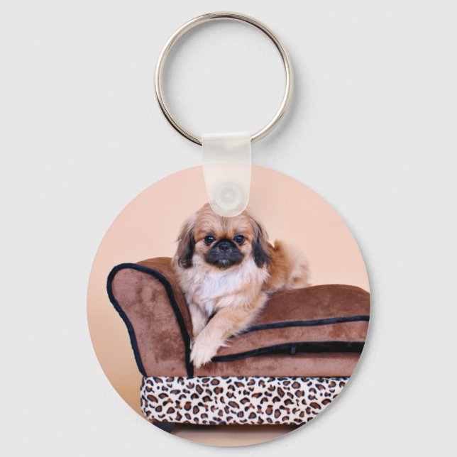 Zoe - Pekingese Key Ring (Front)