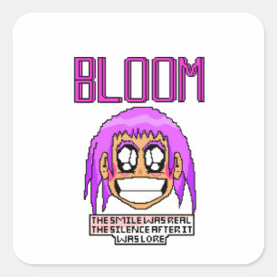 Zoe’s Smile — Handcrafted Pixel Art of Emotion Square Sticker