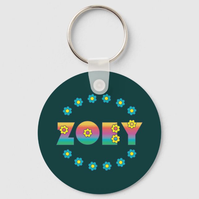 Zoey Flores Rainbow Key Ring (Front)