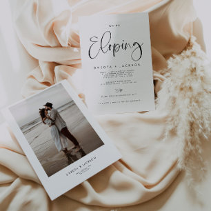 ZOEY Modern Elopement Wedding Invitation
