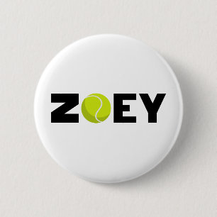 Zoey Tennis 6 Cm Round Badge