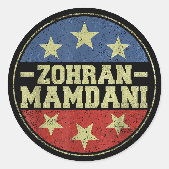 Zohra Mamdani NYC Mayor Campaign 2025 Classic Round Sticker (Front)