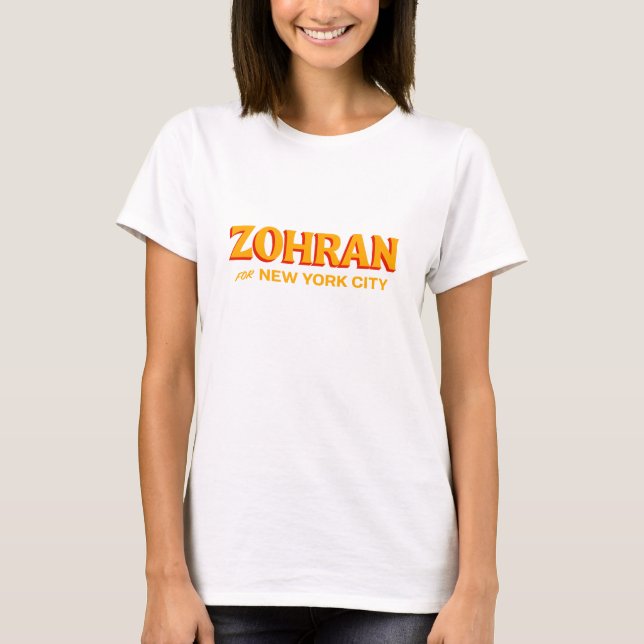 Zohran Mamdani for New York City Mayor T-Shirt (Front)