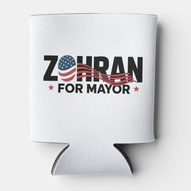 Zohran Mamdani NYC Mayor Candidate USA Can Cooler (Front)