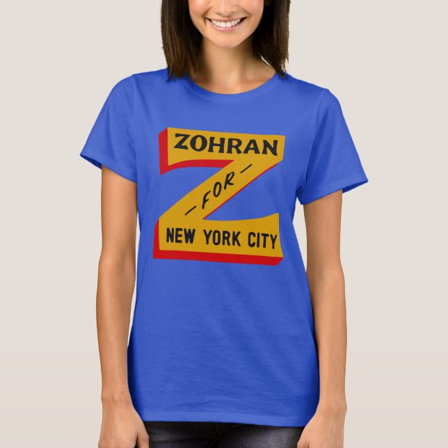 Zohran Mamdani NYC Mayor Shirt,2025 Campaign Tee (Front)