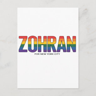 Zohran Mayor of NYC LGBTQ USA Democrat Postcard